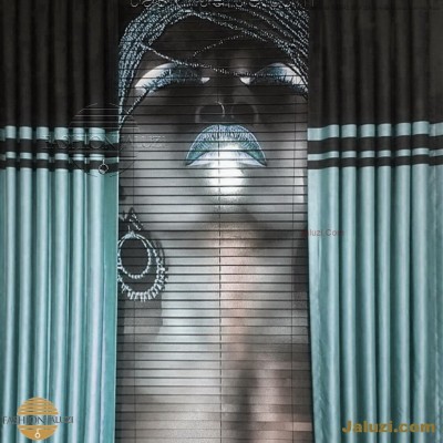 ahşap jaluzi perde fon perde panel perde klasik modern tarz kanat perde dekorasyonu wood blinds with valances drapery (2)