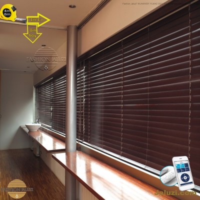 geniş enli ahşap lauzi 4m 5m 6m yüksek boy wide extra large wood blinds motorlu dev jumbo çok yüksek çok geniş boy (14)