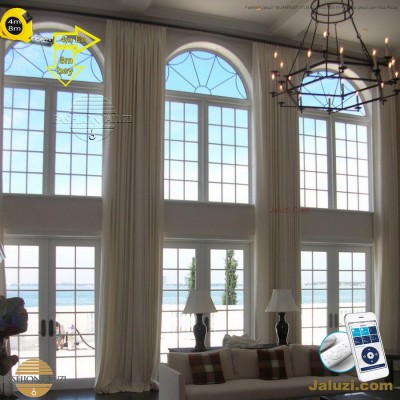 geniş enli ahşap lauzi 4m 5m 6m yüksek boy wide extra large wood blinds motorlu dev jumbo çok yüksek çok geniş boy (7)