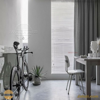 ahşap jaluzi perde fon perde panel perde klasik modern tarz kanat perde dekorasyonu wood blinds with valances drapery (28)
