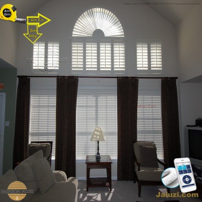 geniş enli ahşap lauzi 4m 5m 6m yüksek boy wide extra large wood blinds motorlu dev jumbo çok yüksek çok geniş boy (12)
