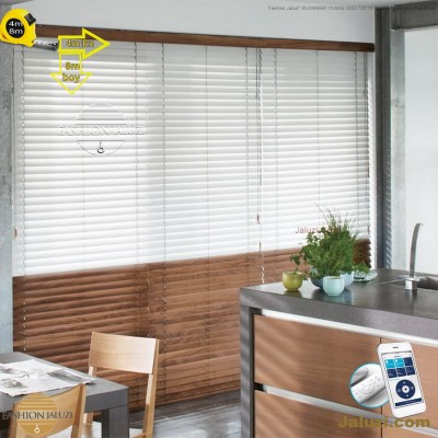 geniş enli ahşap lauzi 4m 5m 6m yüksek boy wide extra large wood blinds motorlu dev jumbo çok yüksek çok geniş boy (24)