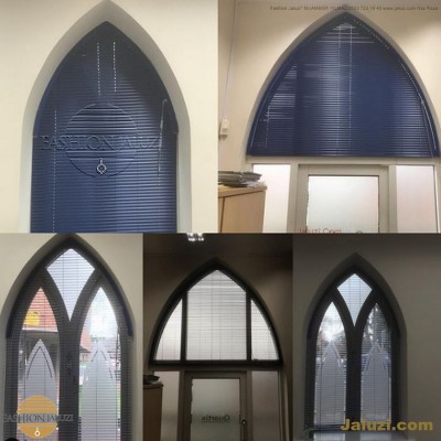 jaluzi perde eğimli meyilli üçgen yamuk şekilsiz alttan eğik formsuz üstten açılı açı shaped venetian blinds ahşap jaluzi perde (14)