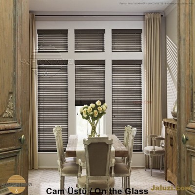 cam üstü jaluzi perde pencere pimapen üstünde üzerine sabitli ipli zıgıl zıgıllı zigil ipli zincirli düğmeli motorlu 25mm 50mm ahşap metal alüminyum jaluzi pvc pencere (41a)