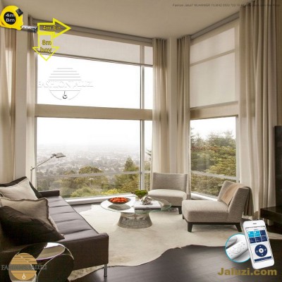 geniş enli ahşap lauzi 4m 5m 6m yüksek boy wide extra large wood blinds motorlu dev jumbo çok yüksek çok geniş boy (30)