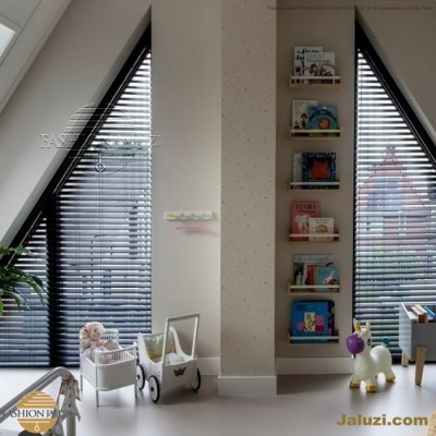 jaluzi perde eğimli meyilli üçgen yamuk şekilsiz alttan eğik formsuz üstten açılı açı shaped venetian blinds ahşap jaluzi perde (38)