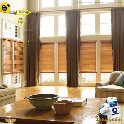 geniş enli ahşap lauzi 4m 5m 6m yüksek boy wide extra large wood blinds motorlu dev jumbo çok yüksek çok geniş boy (38)