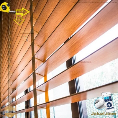 geniş enli ahşap lauzi 4m 5m 6m yüksek boy wide extra large wood blinds motorlu dev jumbo çok yüksek çok geniş boy (47)