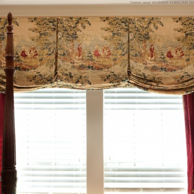 drape perde kumaş perde ahşap jaluzi perde kanat yan kenar perdeler italyan drape tül fon saten kadife süsleme (15)