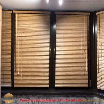 cam üstü jaluzi perde pencere pimapen üstünde üzerine sabitli ipli zıgıl zıgıllı zigil ipli zincirli düğmeli motorlu 25mm 50mm ahşap metal alüminyum jaluzi pvc pencere (22)