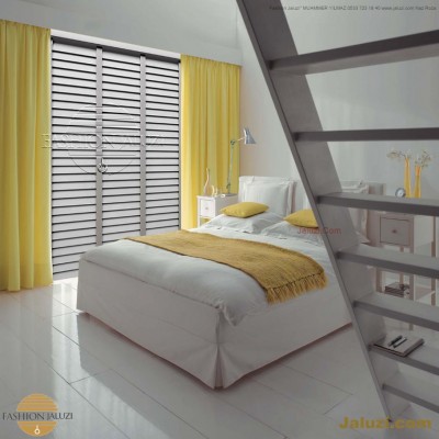 ahşap jaluzi perde fon perde panel perde klasik modern tarz kanat perde dekorasyonu wood blinds with valances drapery (5)